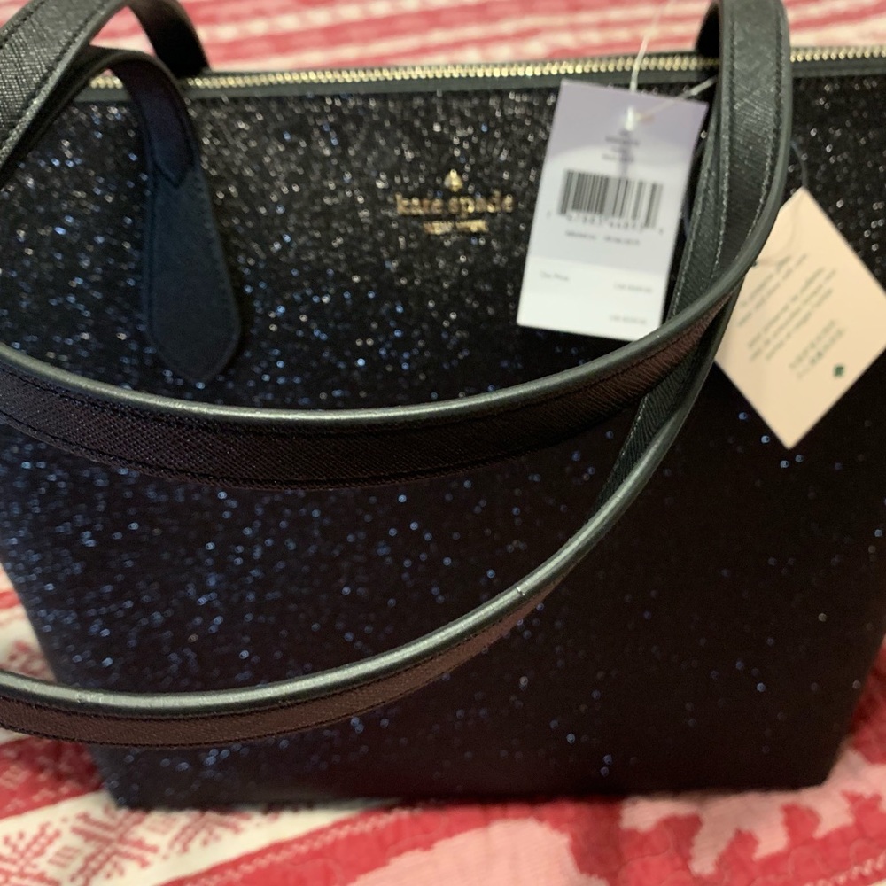 Kate Spade Black Glitter Tote